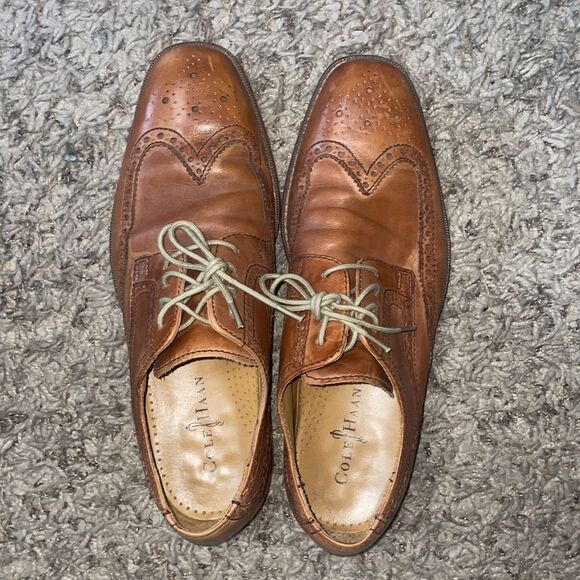 Cole Haan Wingtip Oxford Dress Shoe - Cognac Brown main image 12